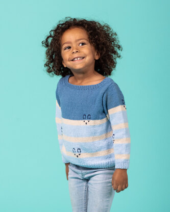Find My Friends Sweater - Free Knitting Pattern For Babies and Children in Paintbox Yarns Baby DK by Paintbox Yarns