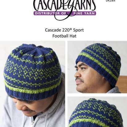 Football Team Hat in Cascade 220 Sport - DK289