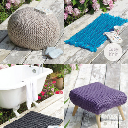 Rug and Stool Cover in Sirdar Gorgeous - 7965 - Downloadable PDF