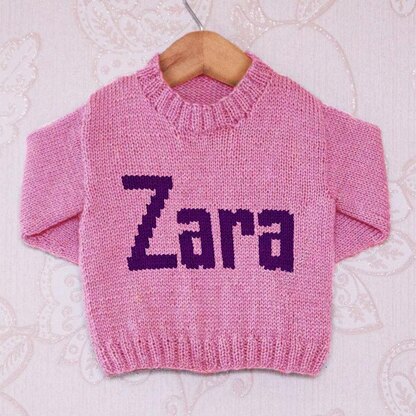 Intarsia - Zara Moniker Chart - Childrens Sweater