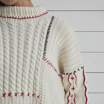 Alina Cable Sweater - Knitting Pattern for Women in Debbie Bliss Rialto DK
