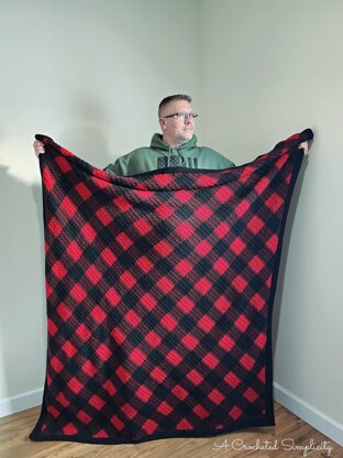 C2C Crochet Buffalo Plaid Blanket