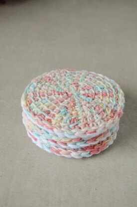 Tunisian crochet face scrubby