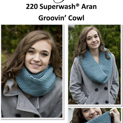 Groovin’ Cowl in Cascade 220 Superwash Aran - A208 - Downloadable PDF