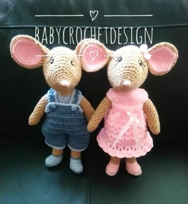 Marley and Molly Mouse Amigurumi