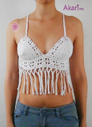 Festival crochet top with fringes. ADABANA _ L08