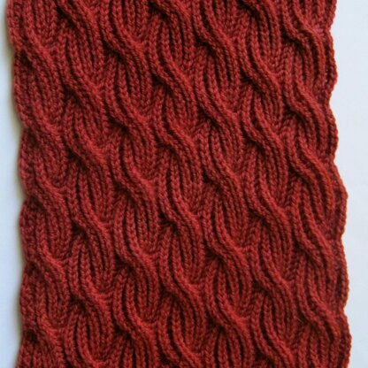 Brioche Cabled Turtleneck Scarf