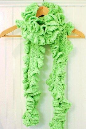 Livy Ruffle Scarf crochet pattern (two sizes)