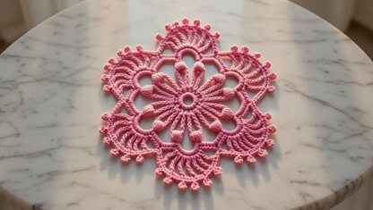 Crochet Round Motif Pattern – PDF + Video Tutorial – Circular Crochet Motif