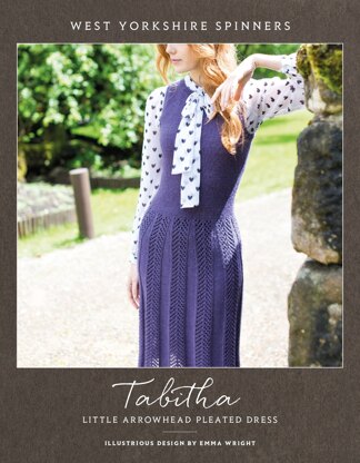 Tabitha Little Arrowhead Pleated Dress Pattern in West Yorkshire Spinners Illustrious - DBP0032 - Downloadable PDF