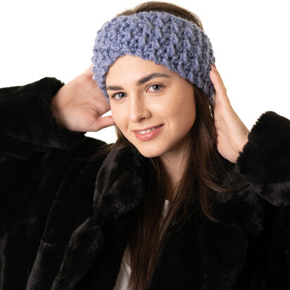 Twisted Headband in Lion Brand Basic Stitch Anti Microbial Thick&Quick - M23004BSAMTQ - Downloadable PDF
