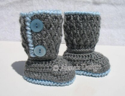 Buttoned Baby Booties