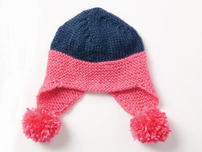 Baby Earflap Hat in Caron Simply Soft and Simply Soft Brites - Downloadable PDF