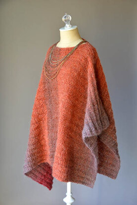 Banked Coals Poncho in Universal Yarn Revolutions - Downloadable PDF