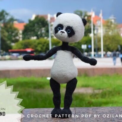 Crochet Pattern Basi the Panda Amigurumi toy