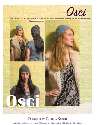 Osci Hat in Classic Elite Yarns Fresco - Downloadable PDF