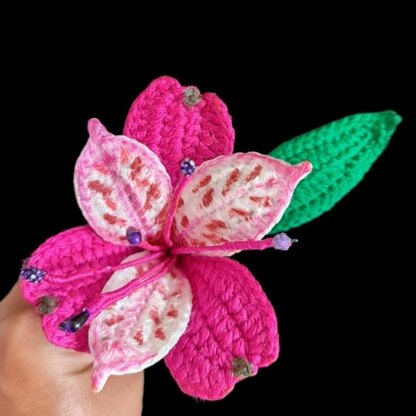 Crochet Alstroemeria flower