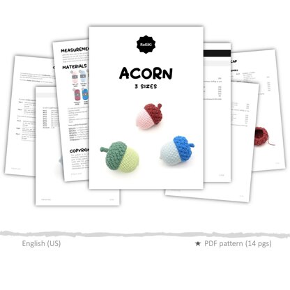 Acorn, 3 sizes