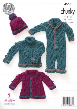 Baby Set in King Cole Chunky - 4558 - Downloadable PDF
