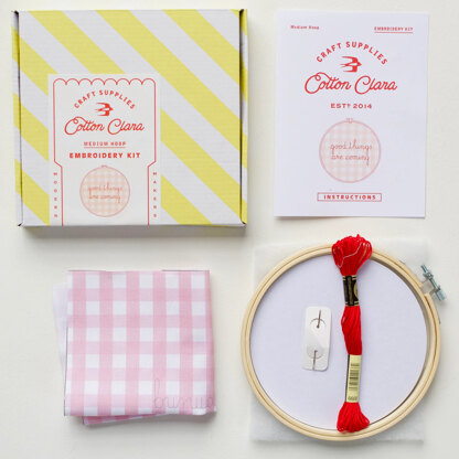 Cotton Clara Good Things Are Coming Printed Embroidery Kit - 6in