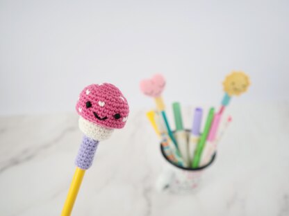 Sunshine, Mushroom & Heart Pencil Toppers