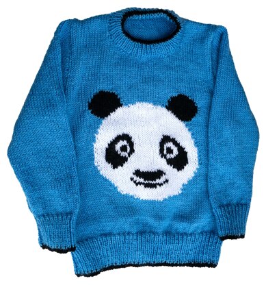 Panda head sweater, hat and toy