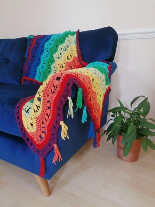 Rainbow chevron blanket