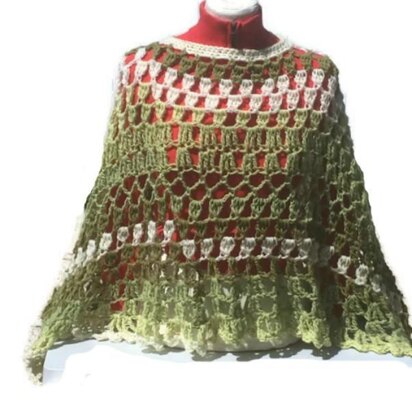 Avocado Poncho Shawl