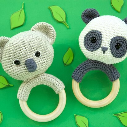 Koala & Panda Baby Rattles