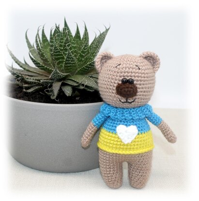 I Love Ukraine Bear Crochet Pattern