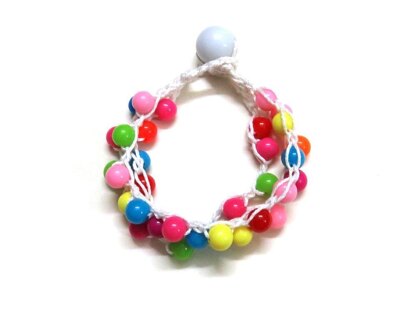 Beaded rainbow bracelet