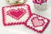 Wiggly Valentine Hot Pad and Coaster