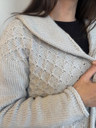 Machine Knit Diamond Lady Cardigan