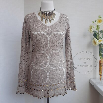 Crochet medallion gorgeous tunic