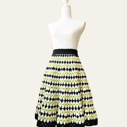 Granny Stripe Tiered skirt