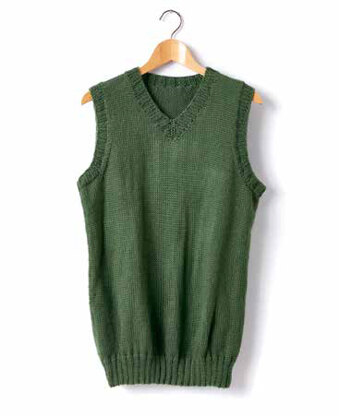 Child's Knit V-Neck Vest in Caron Simply Soft - Downloadable PDF