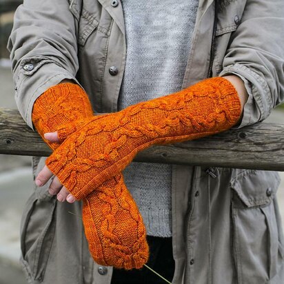 Yuzu fingerless mittens