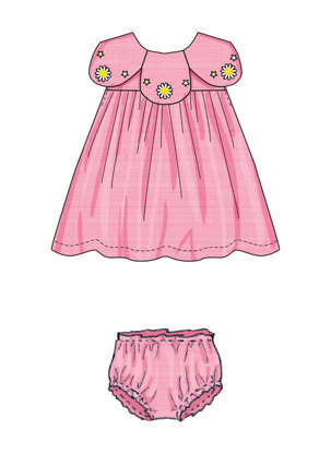 Butterick Infants' Dress and Panties B6903 - Paper Pattern, Size NB-S-M-L-XL