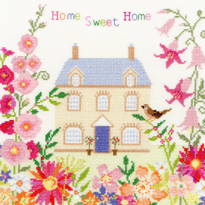 Bothy Threads Home Sweet Home Cross Stitch Kit - 26cm x 25cm