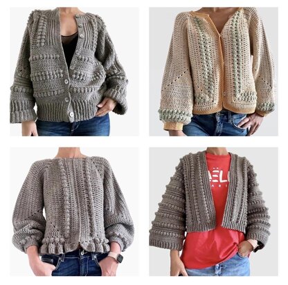 4 Women Cardigan Sweater Patterns