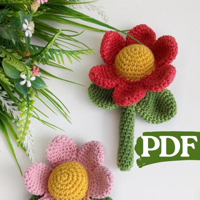 Flower crochet pattern, easy crochet flower tutorial