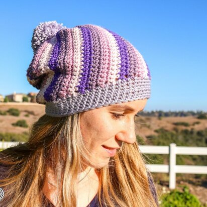 Spiral Slouchy Hat