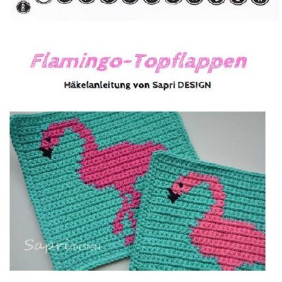 E-Book Häkelanleitung Flamingo Topflappen