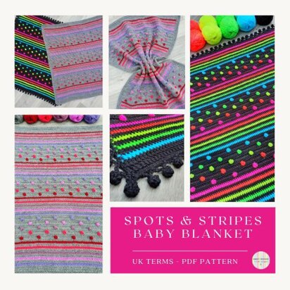 Spots & Stripes Baby Blanket - UK Terms