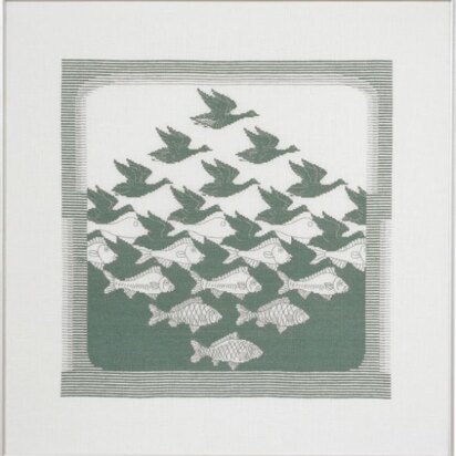 Permin Bird & Fish Cross Stitch Kit - 57x55cm
