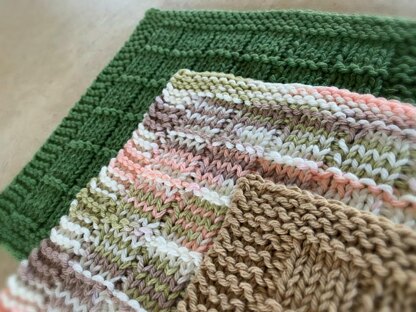 Learn to Knit - Bars and Stripes Knitted Dishcloth