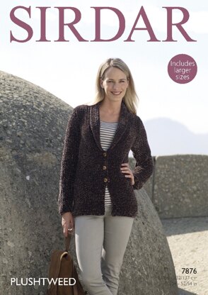 Jacket in Sirdar Plushtweed - 7876- Downloadable PDF