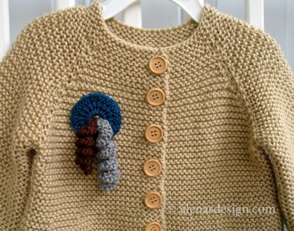 Baby Cardigan with Embellishments