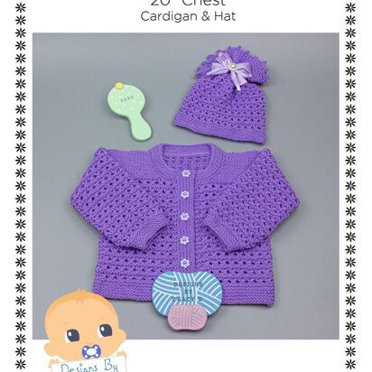 Violet baby knitting pattern 20" chest