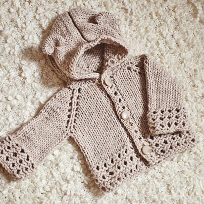 Bear Cub Hooded Cardigan